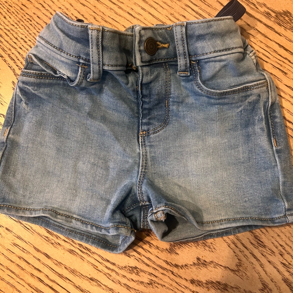 Girls Light Blue Denim Shorts